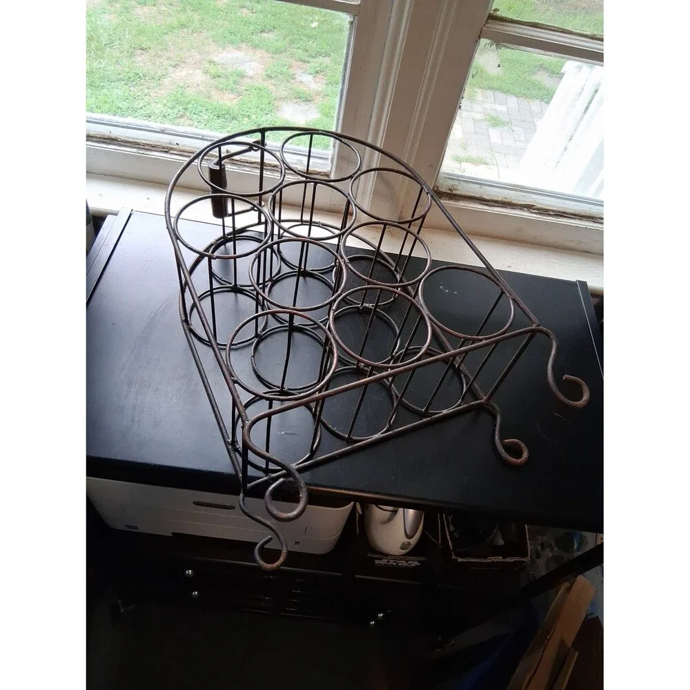 418 Metal Tabletop Wine Bottle Holder Rack